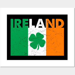 Irish Ireland Flag Shamrock St. Patrick's Day T-Shirt Posters and Art